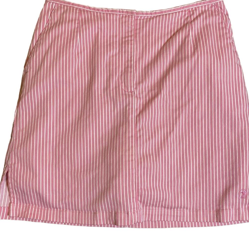Duck Head Pink and White Pinstripe Skort SIZE 6 Golf Wear Skirt with Shorts